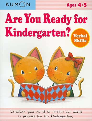 Beispielbild fr Kumon Are You Ready for Kindergarten? Verbal Skills (Preschool Workbook), Ages 3-5, 64 pages, alphabet, phonics, activity book zum Verkauf von Zoom Books Company