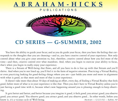 Abraham-Hicks G-Series Cd's - G-Series Summer, 2002 Creative Control is Yours (9781935063223) by Esther Hicks; Jerry Hicks