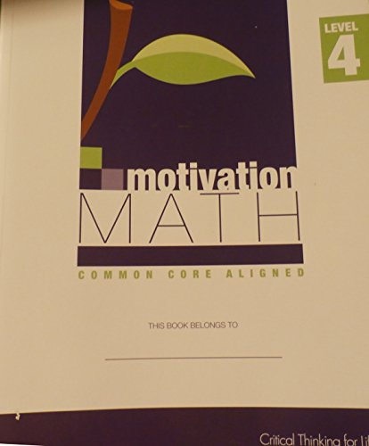 Imagen de archivo de MOTIVATION MATH Common Core Aligned Level 4 a la venta por Better World Books