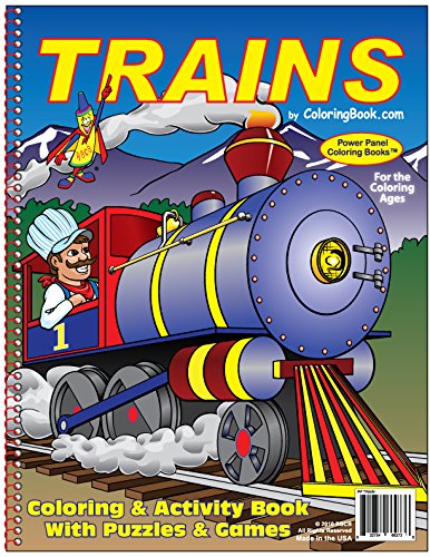 Beispielbild fr Trains Coloring Book (8.5x11) zum Verkauf von Ergodebooks