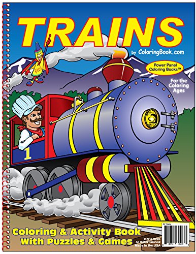 Stock image for Trains Coloring Book (8.5x11) for sale by Ergodebooks