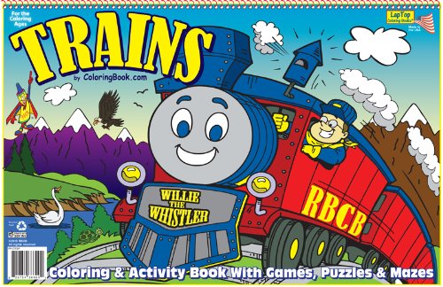 9781935266600: Trains Coloring Book (17x11)