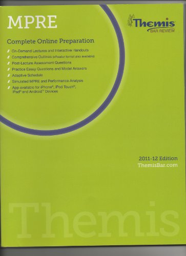 Imagen de archivo de Themis Bar Review MPRE 2011-2012 Edition a la venta por HPB-Red