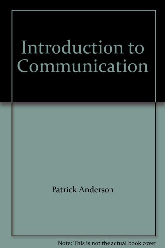 Imagen de archivo de Introduction to Communication a la venta por HPB-Red