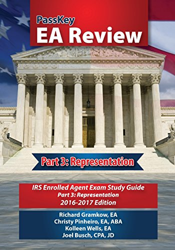 Stock image for PassKey EA Review; Part 3: Representation,: IRS Enrolled Agent Exam Study Guide: 2016-2017: Edition for sale by Buyback Express