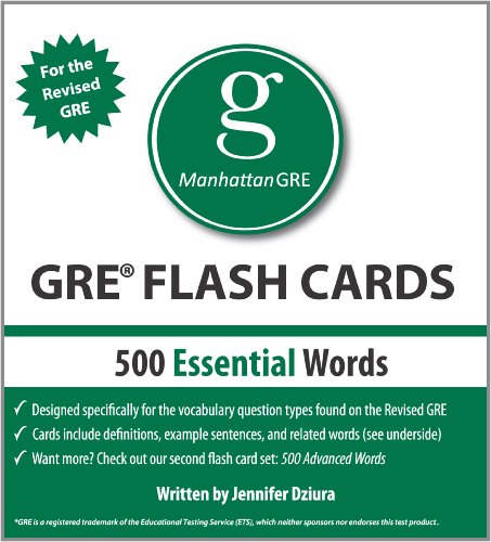 9781935707578: 500 Essential Words, 1st Edition: Manhattan GRE Vocabulary Flash Cards