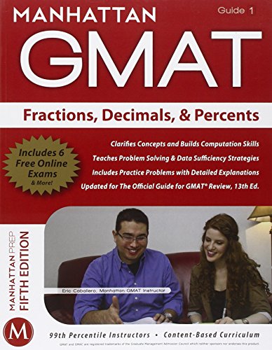 Imagen de archivo de Fractions, Decimals, and Percents GMAT Strategy Guide a la venta por Better World Books