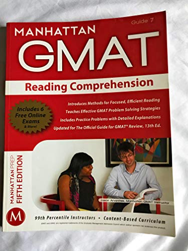 Stock image for Reading Comprehension GMAT Strategy Guide (Manhattan GMAT Instructional Guide, Vol. 7) (Manhattan Gmat Strategy Guide: Instructional Guide) for sale by Orion Tech