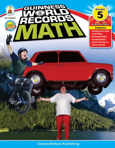 Imagen de archivo de Guinness World Records Math, Grade 5 a la venta por Better World Books