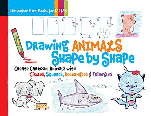 Beispielbild fr Drawing Animals Shape by Shape: Create Cartoon Animals with Circles, Squares, Rectangles & Triangles (Volume 2) (Drawing Shape by Shape) zum Verkauf von SecondSale