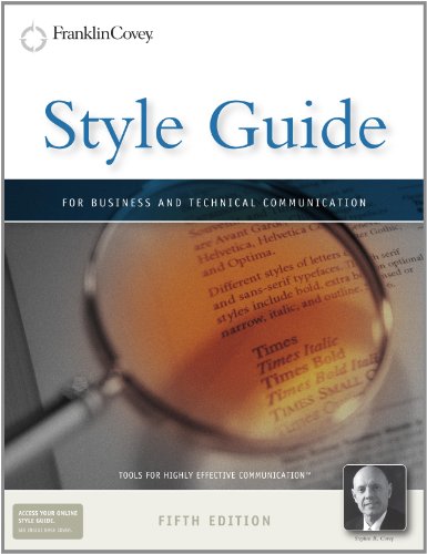 Beispielbild fr Style Guide : For Business and Technical Communication zum Verkauf von Better World Books