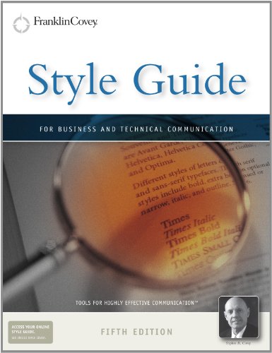 Imagen de archivo de Style Guide : For Business and Technical Communication a la venta por Better World Books