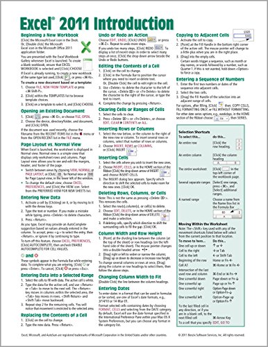 9781936220502: Excel 2011 for Mac: Introduction Quick Reference Guide (Cheat Sheet of Instructions, Tips & Shortcuts - Laminated Cards) by Beezix Inc. (2011) Pamphlet