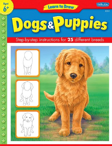 Imagen de archivo de Dogs & Puppies: Learn to Draw and Color 25 Favorite Dog Breeds, Step by Easy Step, Shape by Simple Shape! a la venta por ThriftBooks-Dallas