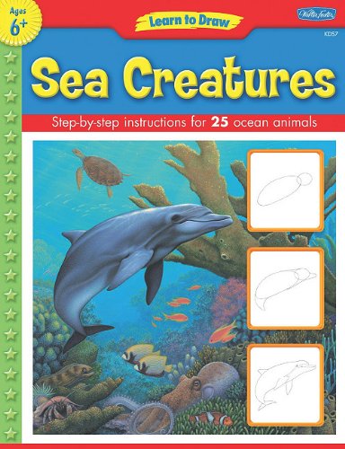 Beispielbild fr Learn to Draw Sea Creatures: Learn to Draw and Color 25 Favorite Ocean Animals, Step by Easy Step, Shape by Simple Shape! zum Verkauf von HPB Inc.