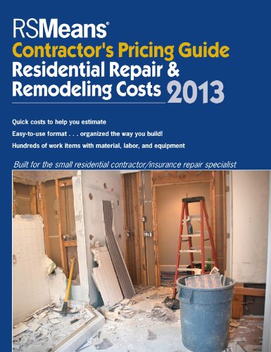 Imagen de archivo de RSMeans Contractor's Pricing Guide: Residential Repair & Remodeling 2013 a la venta por Decluttr