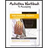 9781936368358: Activities Workbook to Accompany Intermediate Algebra a Modeling Approach