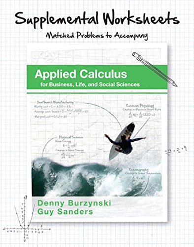 Stock image for Supplemental Worksheets for Applied Calculus for sale by BookMarx Bookstore