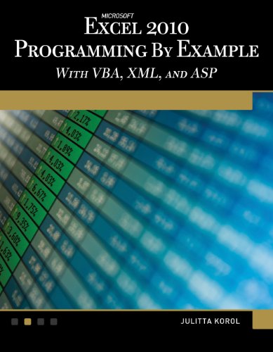 Imagen de archivo de Microsoft Excel 2010 Programming By Example: with VBA, XML, and ASP (Computer Science) a la venta por Books From California
