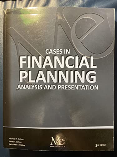 cases in financial planning analysis and presentation 4th edition