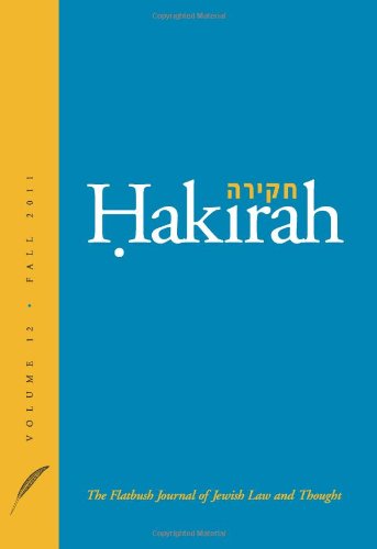 Beispielbild fr Hakirah: The Flatbush Journal of Jewish Law and Thought (Volume 12) zum Verkauf von austin books and more