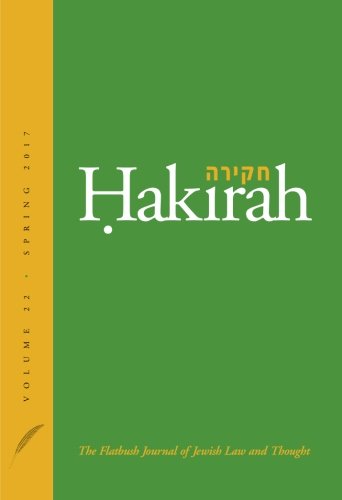 Stock image for Hakirah: The Flatbush Journal of Jewish Law and Thought: Volume 22 for sale by Revaluation Books