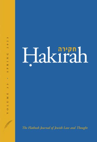 9781936803224: Hakirah: The Flatbush Journal of Jewish Law and Thought (Volume 33)