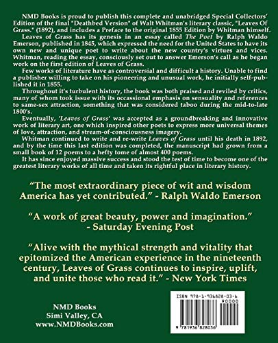 Imagen de archivo de Leaves Of Grass: Unabridged Special Collectors Edition [With Preface By Walt Whitman] [Soft Cover ] a la venta por booksXpress