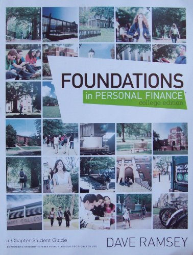 Imagen de archivo de Foundations In Personal Finance, College Edition a la venta por Goodwill of Colorado