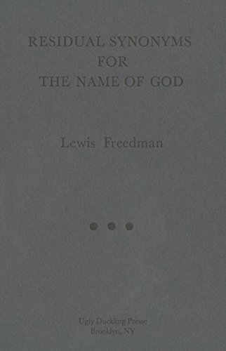 Stock image for Residual Synonyms for the Name of God for sale by Blackwell's