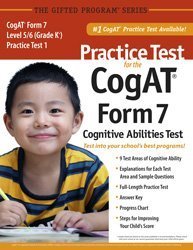 Beispielbild fr Practice Test for the CogAT?Form 7 Level 5/6 (Grade K*) Practice Test 1 by Mercer Publishing (2011) Paperback zum Verkauf von HPB-Red