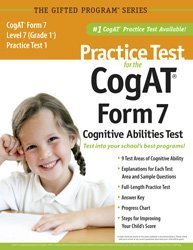 9781937383022: Practice Test for the CogAT Form 7 Level 7 (Grade 1*) Practice Test 1