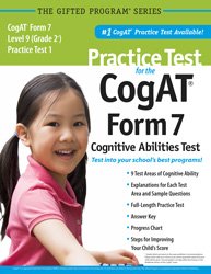 Beispielbild fr Practice Test for the CogAT?Form 7 Level 9 (Grade 2*) Practice Test 1 by Mercer Publishing (2011) Paperback zum Verkauf von HPB-Red