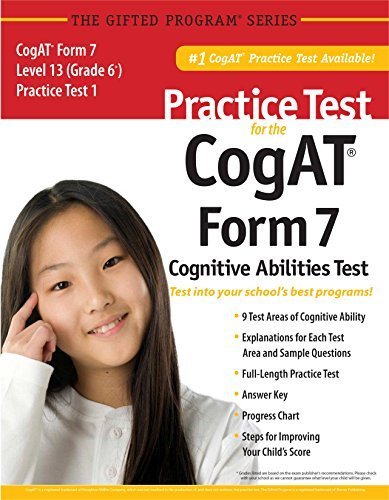 Beispielbild fr Practice Test for the CogAT® Form 7 Level 13 (Grade 6*) Practice Test 1 zum Verkauf von BooksRun
