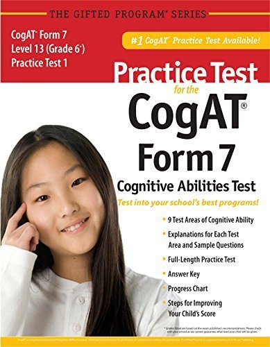 Immagine dell'editore per Practice Test for the CogAT Form 7 Level 13 (Grade 6*) Practice Test 1 venduto da GridFreed