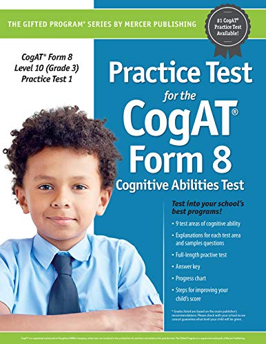 Beispielbild fr Practice Test 1 for the CogAT Form 8 exam Level 10 Grade 3 zum Verkauf von ZBK Books