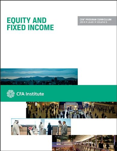 Stock image for Cfa Level I 2014 : Volume 5 - Equity and Fixed Income for sale by Better World Books