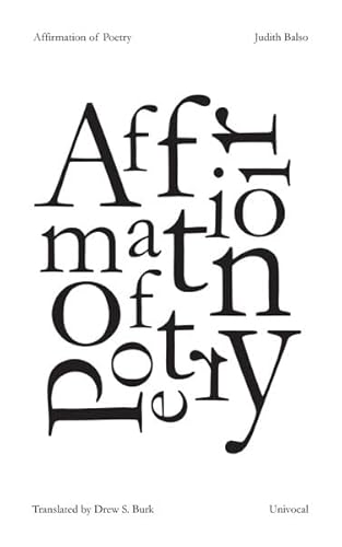 Beispielbild fr Affirmation of Poetry zum Verkauf von Harry Alter