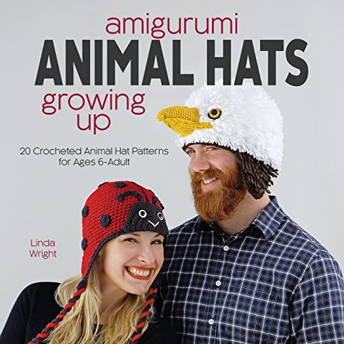 Stock image for Amigurumi Animal Hats Growing Up: 20 Crocheted Animal Hat Patterns for Ages 6-Adult for sale by Book Deals