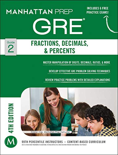 Imagen de archivo de GRE Fractions, Decimals, & Percents (Manhattan Prep GRE Strategy Guides) a la venta por BooksRun