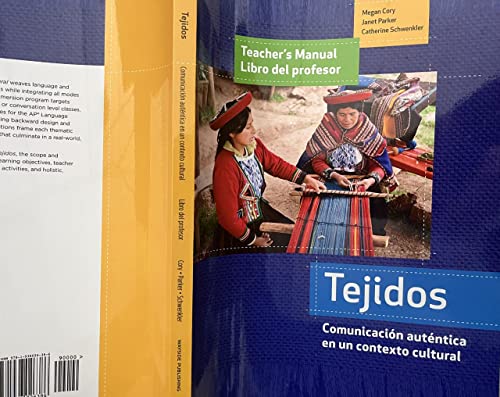 9781938026386: Teacher's Manual for Tejidos, Communicacion Autentica En Un Contexto Cultural