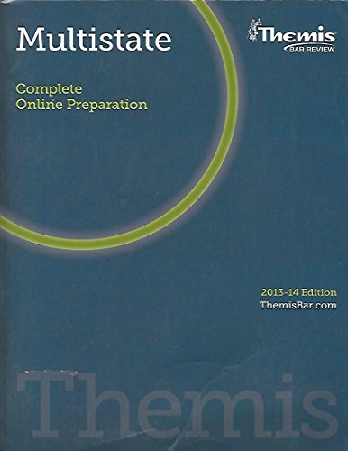 Imagen de archivo de Themis Bar Review Multistate Complete Online Preparation 2013-2014 a la venta por Better World Books