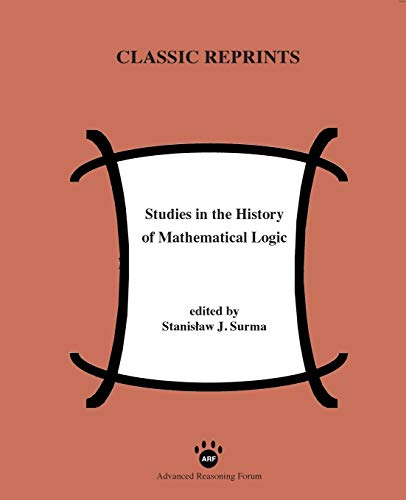 Stock image for Studies in the History of Mathematical Logic for sale by PBShop.store US