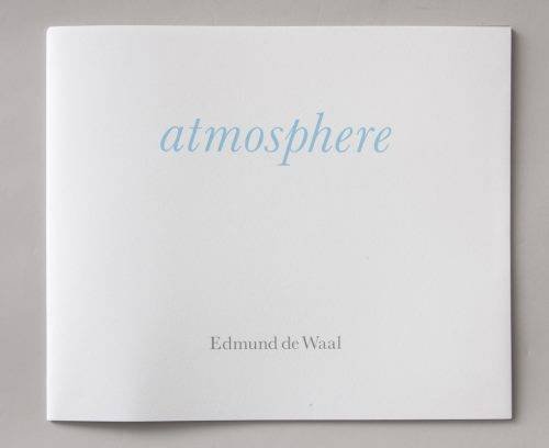 9781938748011: Edmund de Waal - Atmosphere Catalogue