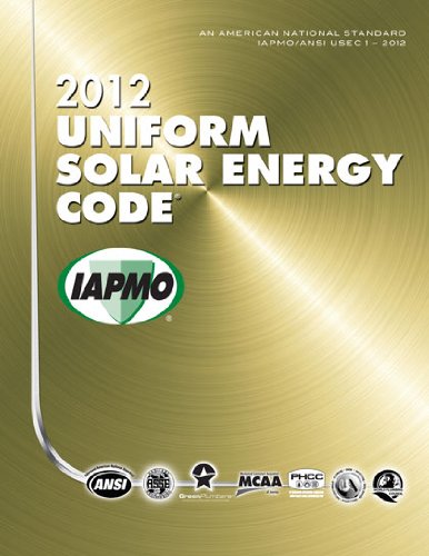 Beispielbild fr 2012 Uniform Solar Energy Code zum Verkauf von Revaluation Books