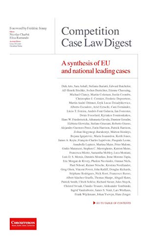 9781939007322: Competition Case Law Digest - A synthesis of EU and national leading cases