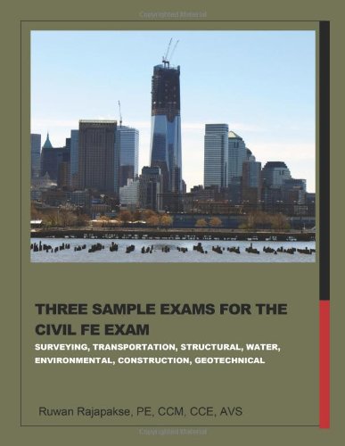 Beispielbild fr Three Sample Exams for the Civil FE Exam zum Verkauf von SecondSale