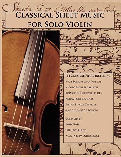 Beispielbild fr Classical Sheet Music for Solo Violin zum Verkauf von GoldenWavesOfBooks