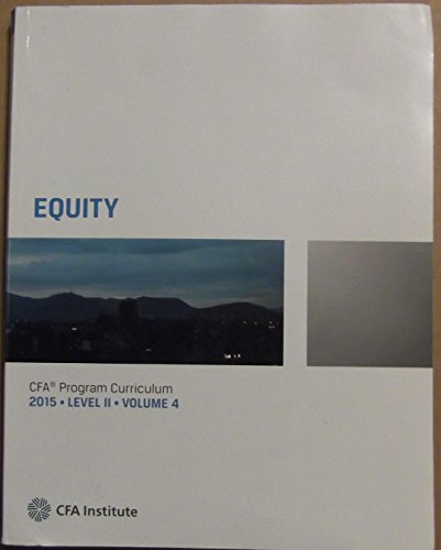 Beispielbild fr 2015 CFA Program Curriculum Level 2 Volume 4 zum Verkauf von AwesomeBooks