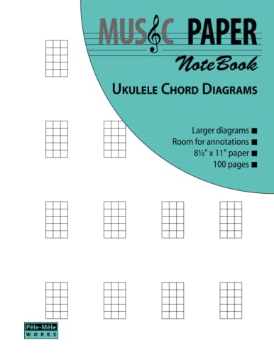 Beispielbild fr MUSIC PAPER NoteBook - Ukulele Chord Diagrams zum Verkauf von WorldofBooks